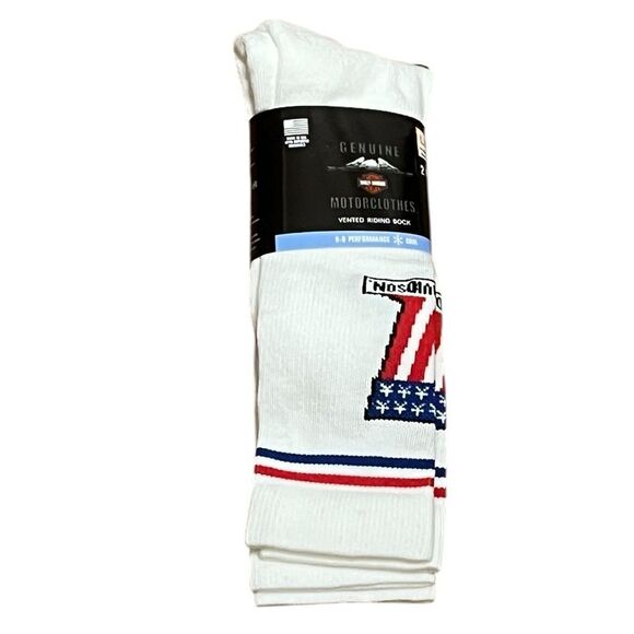 Harley-Davidson Patriotic Number 1 Stars and Stripes Theme, 2 Pairs, Size L, NWT - Picture 2 of 8